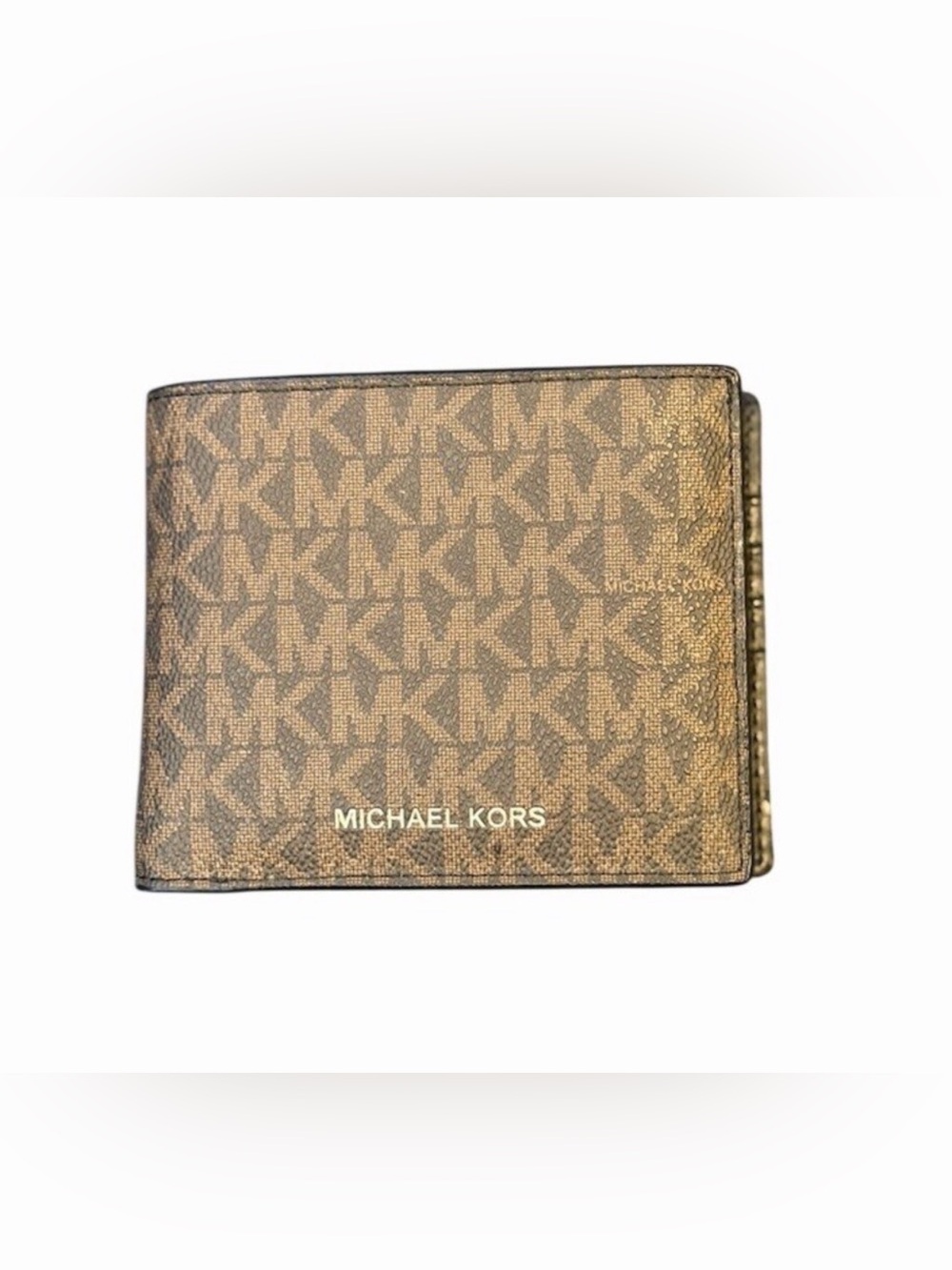 Michael Kors Cooper Men's Bifold Wallet Brown Logo w/ Removable Passcase